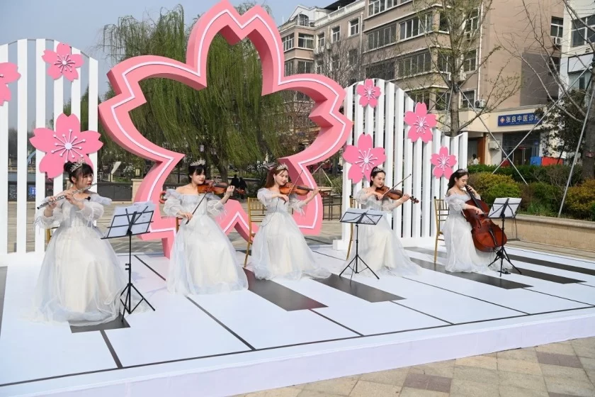 “鹤舞樱飞 向新而行”——第十届中国(鹤壁)樱花季华美启幕(图4) “鹤舞樱飞 向新而行”——第十届中国(鹤壁)樱花季华美启幕(图4)