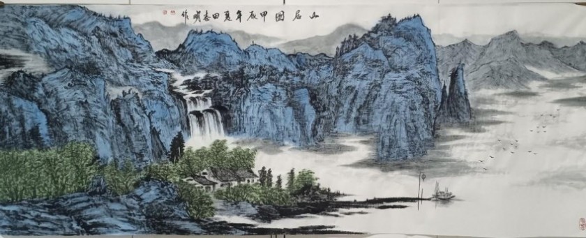 庆祝北京中轴线申遗成功暨京城名胜书画展(图11)