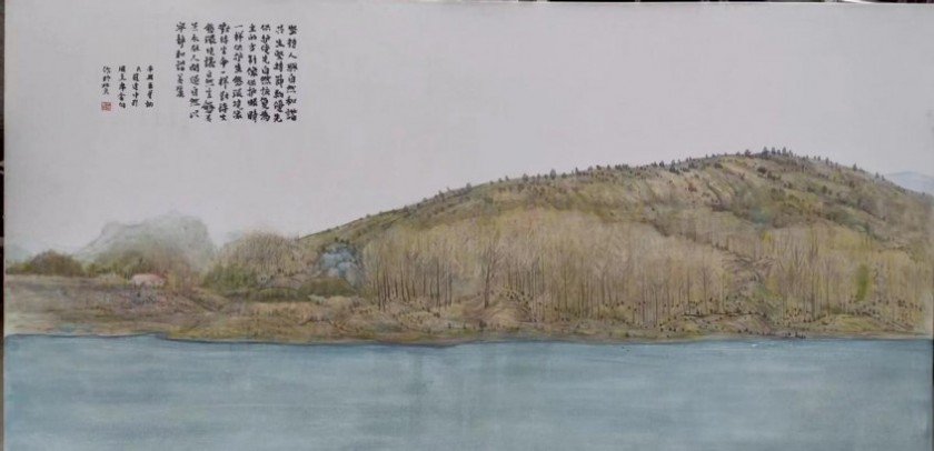 庆祝北京中轴线申遗成功暨京城名胜书画展(图13)