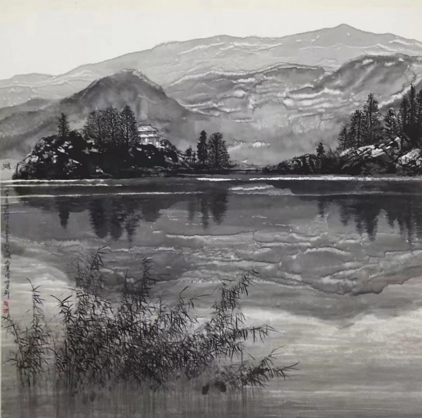 庆祝北京中轴线申遗成功暨京城名胜书画展(图5)