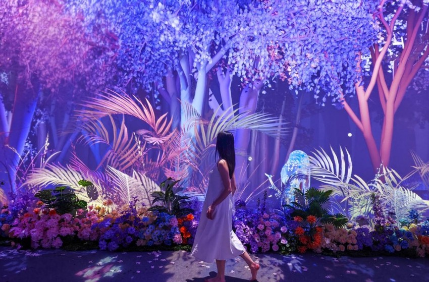 “樱花奇境沉浸式光影空间”新媒体艺术展，重塑文旅教育新生态(图2)