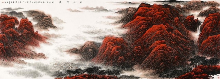 庆祝建党104周年——杨留义城市山水画作品展在京举办(图8)
