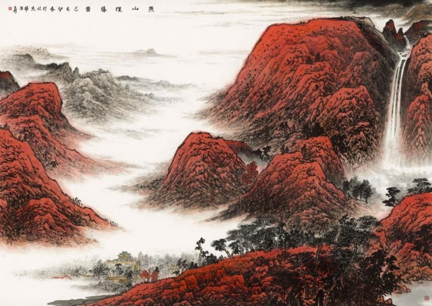 庆祝建党104周年——杨留义城市山水画作品展在京举办(图9)