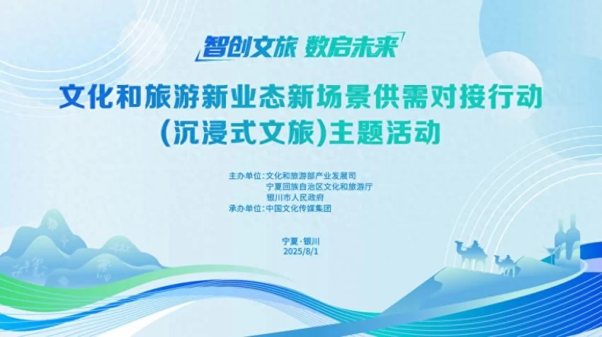 “智创文旅·数启未来”——文化和旅游新业态新场景供需对接行动(沉浸式文旅)主题活动在宁夏银川举办(图1) 智创文旅 数启未来 文化和旅游新业态新场景供需对接行动在银川举办(图1)
