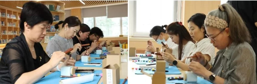 首都图书馆“XIN空间”助力传统文化薪火相传——“刀笔镌瓷谢师恩”非遗刻瓷茶罐制作体验活动举办(图2)